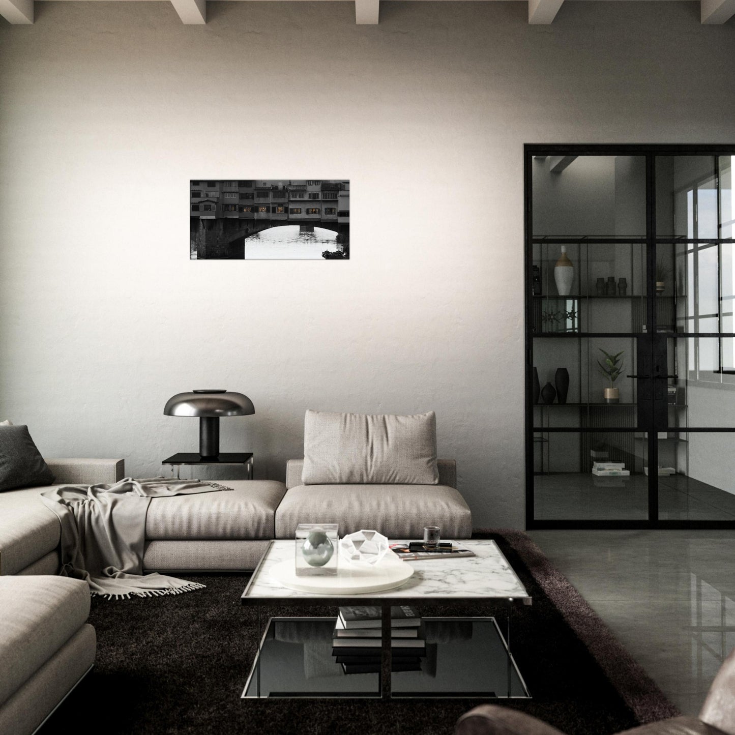 Ponte Vecchio Lights Canvas Print 16x32