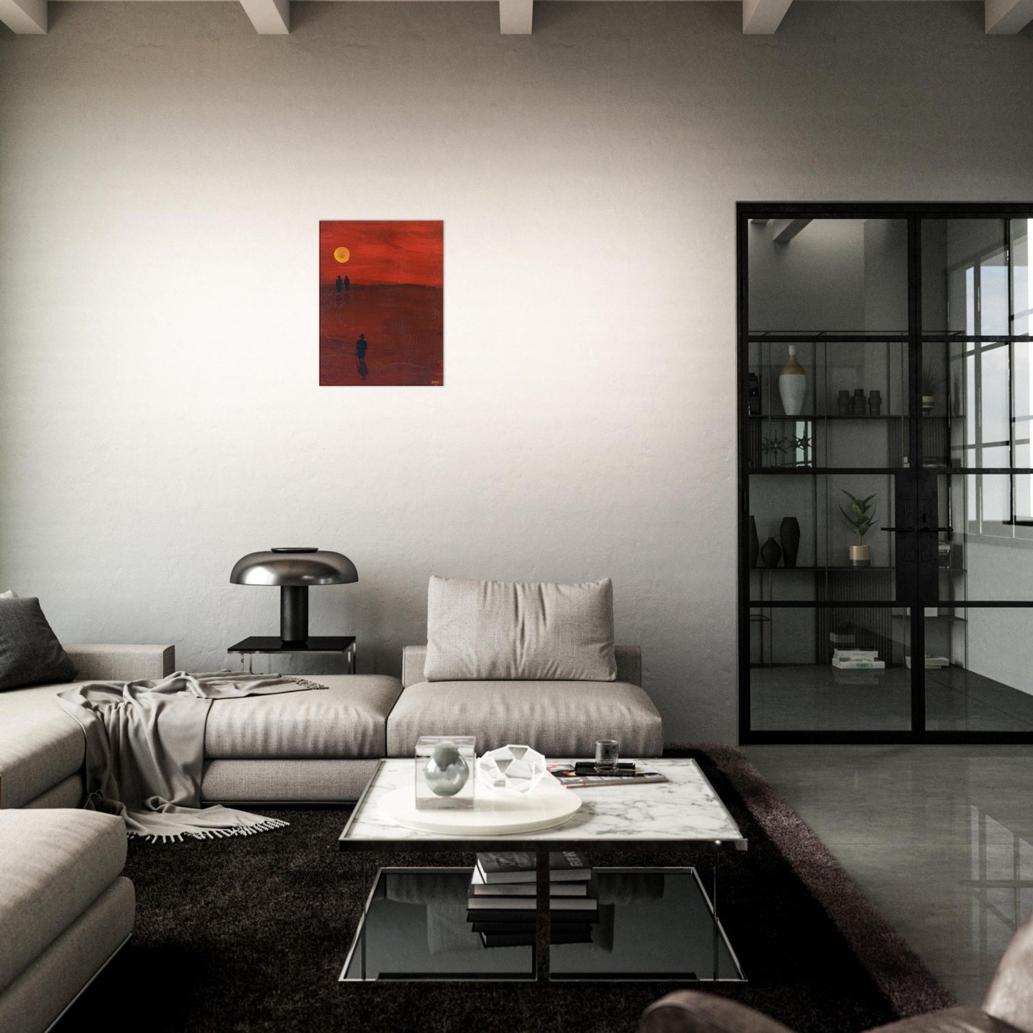 "Trilogy #3" Painting Canvas Print 18x24