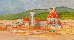 "Firenze" Original Painting 6x12